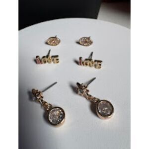 Guess 3PCS Love Earring Set